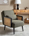 ORUM - Fauteuil - Groen - Rotan