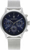 Maserati Epoca Horloge - Maserati heren horloge - Blauw - diameter 42 mm - roestvrij staal