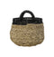 HSM Collection Mandenset - naturel/zwart - raffia - set van 2