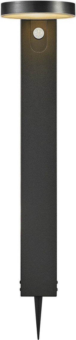 Nordlux Rica rond-tuinpaal-solar-LED module-zwart