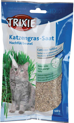 Trixie kattengras zaad navulzakje voor #4235 100 gr