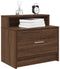 vidaXL - Nachtkastje - met - lade - 51x31x47 - cm - bruin - eikenkleurig