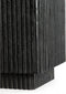Gatura zuil 35x35x80 cm - hout mat zwart/glas smoke