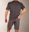 Schiesser Heren Shortama - Korte broek - V-hals - Antraciet - Maat L