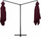 vidaXL - Parasol - dubbel - met - stalen - paal - 250x250 - cm - bordeauxrood
