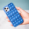 iMoshion Hoesje Geschikt voor Samsung Galaxy S21 Hoesje Siliconen - iMoshion Pop It Fidget Toy - Pop It hoesje - Donkerblauw