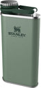 Stanley Classic Wide Mouth Flask 0,23L Hammertone Green | BPA-Vrije heupfles | Roestvrijstalen zakflacon | Makkelijk te vullen, drinken en reinigen