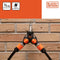BLACK+DECKER Kraanstuk - 3/4 Inch Connector - Waterstop - 2 Weg Splitser - Zwart/Oranje