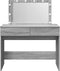 vidaXL - Kaptafel - met - LED-verlichting - 100x40x120 - cm - grijs - sonoma