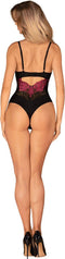 Obsessive - Rosenty Teddy - Zwart/Paars