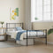 vidaXL - Bedframe - met - hoofd- - en - voeteneinde - metaal - zwart - 107x203 - cm