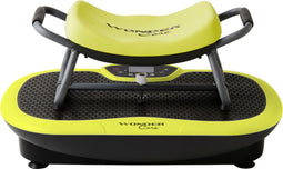 Wonder Core, Rock n Fit – Fitness trilplaat – Vibratietrainer - fitnessapparaat – 3-in-1 trilplaat met zitje – Full body hometrainer - Trainingsstoel - Fitness stoel - Buiktrainer - weerstandstrainer