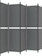 vidaXL - Kamerscherm - met - 5 - panelen - 300x200 - cm - stof - antracietkleurig