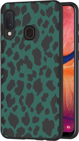 imoshion Hoesje - Geschikt voor Samsung Galaxy A20e - Design hoesje - Green Leopard