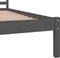 vidaXL - Bedframe - massief - grenenhout - grijs - 135x190 - cm
