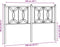 vidaXL - Hoofdbord - 140 - cm - metaal - zwart