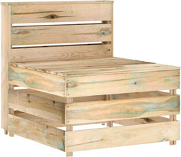 vidaXL - Tuinmiddenbank - pallet - geïmpregneerd - grenenhout