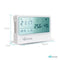 Qumax Digitale Hygrometer - Thermometer - Klok Wekker Kalender - Wit