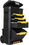 STANLEY 1-79-206 - Gereedschapswagen 3-in-1 - Afneembare koffer en ladeblok - Zwart Geel