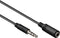 Nedis Stereo-Audiokabel - 3,5 mm Male - 3,5 mm Female - Vernikkeld - 2.00 m - Rond - Zwart - Label