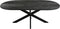 HSM Collection Eettafel Verona Elips 200cm Zwart Mangohout/Ijzer