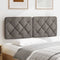 vidaXL - Hoofdbordkussen - 140 - cm - stof - taupe