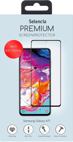 Selencia Screenprotector Geschikt voor Samsung Galaxy A71 - Selencia Gehard Glas Anti-bacteriele Screenprotector