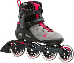 Rollerblade Macroblade 90 - Inlineskates Dames - Semi-Softboot - Grijs - zwart - roze