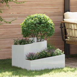 vidaXL - Tuinpot - 60x60x50 - cm - Gegalvaniseerd - Staal