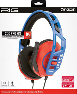 Nacon RIG 300 PRO HN - Gaming Headset - 40mm drivers - Rood en Blauw