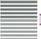 vidaXL - Zebra - rolgordijn - 145x150 - cm - stofbreedte - 140,9 - cm - donkergrijs