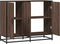 vidaXL - Dressoir - 94x35x76 - cm - bewerkt - hout - bruin - eikenkleur