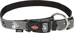 TRIXIE HALSBAND HOND SILVER REFLECT ZWART / ZILVERGRIJS