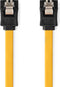 Nedis SATA Kabel - 6 Gbps - SATA 7-Pins Female - SATA 7-Pins Female - Vernikkeld - 0.50 m - Plat - PVC - Geel - Polybag
