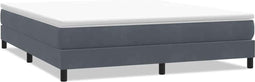 vidaXL - Boxspring - zonder - matras - fluweel - donkergrijs - 180x210 - cm