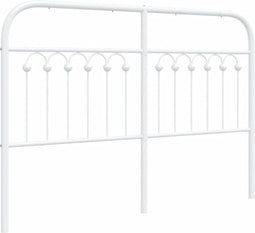 vidaXL - Hoofdbord - 140 - cm - metaal - wit