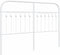 vidaXL - Hoofdbord - 140 - cm - metaal - wit
