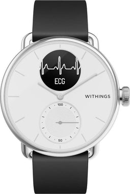 Withings Scanwatch HWA09 - Hybrid Smartwatch - Hartritme Oximeter - Wit (Zwart)