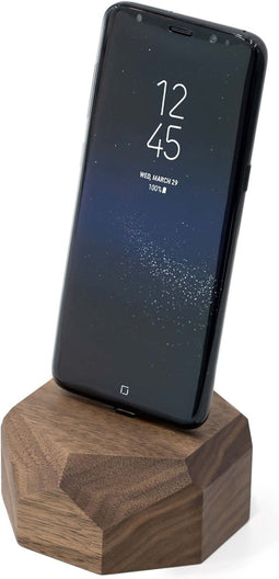Android Dock - Polygonaal - Walnoot (Micro-USB)