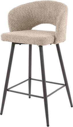 AnLi Style Barstoel boucle salon Zandkleur