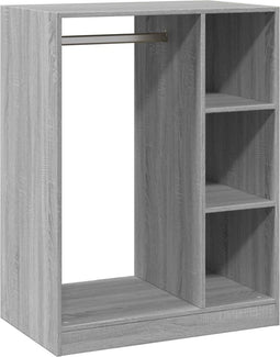 vidaXL - Kledingkast - 77x48x102 - cm - bewerkt - hout - grijs - sonoma - eikenkleurig