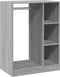 vidaXL - Kledingkast - 77x48x102 - cm - bewerkt - hout - grijs - sonoma - eikenkleurig