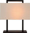 Atmooz - Tafellamp Bhilai - E27 - Slaapkamer / Woonkamer - Sfeerlamp Industrieel - Zwart en witte kap - Hoogte 50cm - Metaal