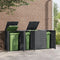 vidaXL - Containerberging - 4 - containers - 276x79x117 - cm - staal - antraciet