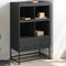 vidaXL - Hoge - kast - 68x39x111,5 - cm - staal - zwart