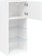 vidaXL - Tv-meubels - met - LED-verlichting - 2 - st - 40,5x30x90 - cm - wit