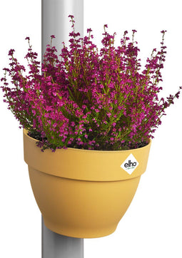 Elho Vibia Campana Regenpijpbakje 40 - Bloempot voor Regenpijp Buiten - 100% Gerecycled Plastic - Ø 21.6 x H 16.3 cm - Honinggeel