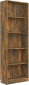 vidaXL - Boekenkast - 60x24x175 - cm - bewerkt - hout - gerookt - eikenkleurig