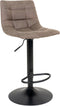 House Nordic Middelfart - Barkruk - Lichtbruin microvezel - Set van 2 (2 stuks)