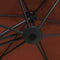 vidaXL - Parasol - met - stalen - paal - 300 - cm - terracottakleurig